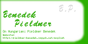 benedek pieldner business card